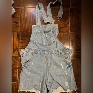 Denim overalls